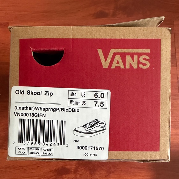 Vans Old Skool Zip Leather - Whispering Pink | Size: 7.5 - Picture 5 of 5